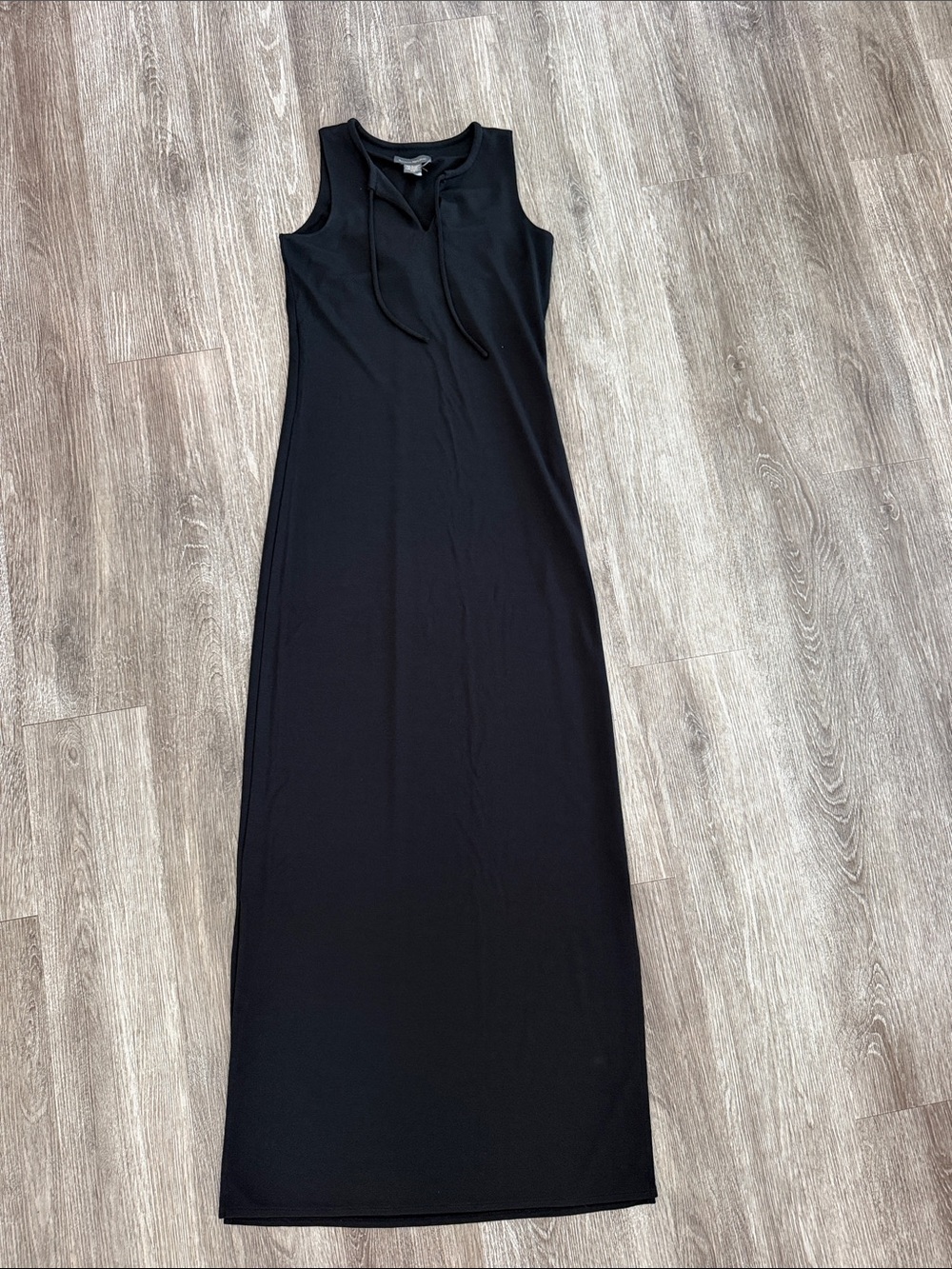 Vintage Y2K banana republic long maxi dress black side leg opening slits XS
